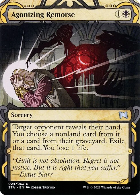 Agonizing Remorse, carta Magic di tipo Sorcery illustrata da Robbie Trevino