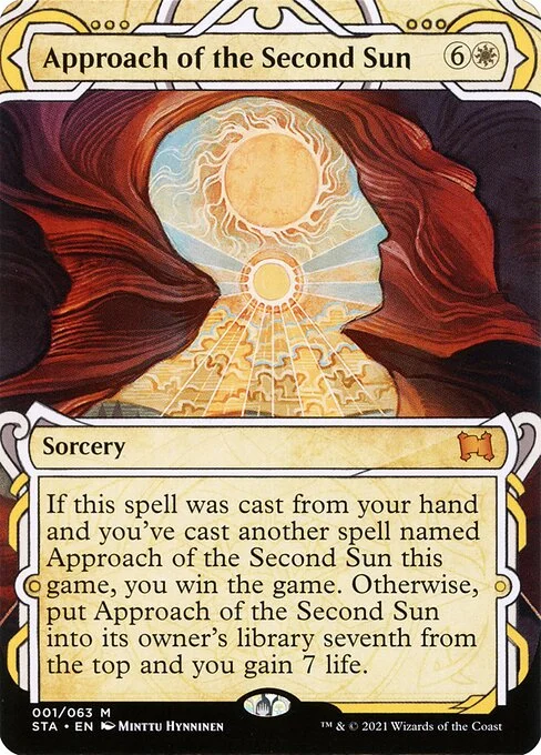 Approach of the Second Sun, carta Magic di tipo Sorcery illustrata da Minttu Hynninen