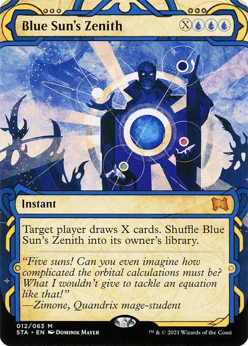 Blue Sun's Zenith, carta Magic di tipo Instant illustrata da Dominik Mayer