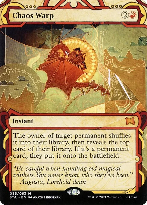 Chaos Warp, carta Magic di tipo Instant illustrata da Anato Finnstark