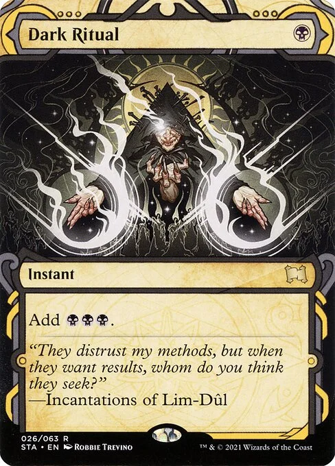 Dark Ritual, carta Magic di tipo Instant illustrata da Robbie Trevino