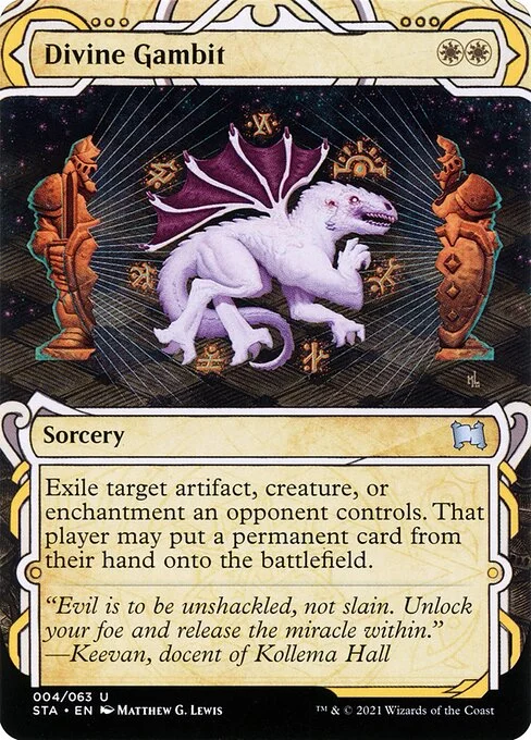 Divine Gambit, carta Magic di tipo Sorcery illustrata da Matthew G. Lewis