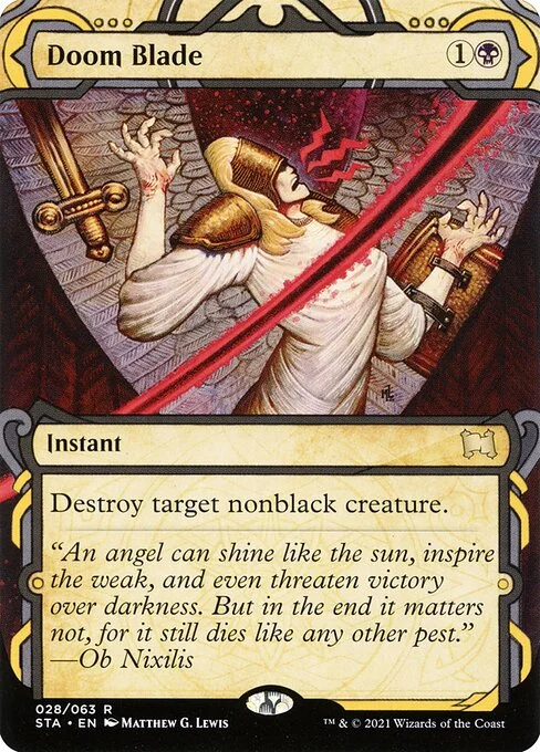 Doom Blade, carta Magic di tipo Instant illustrata da Matthew G. Lewis