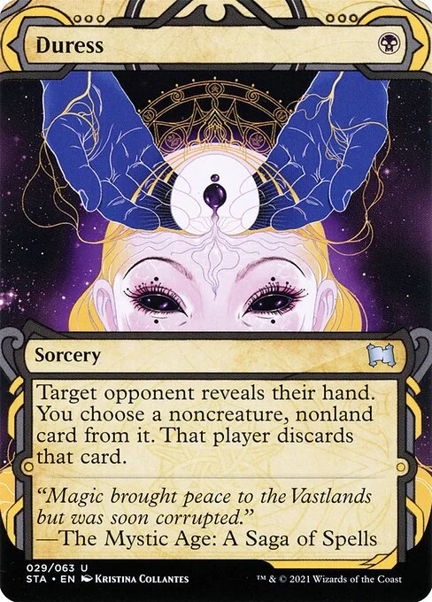 Duress, carta Magic di tipo Sorcery illustrata da Kristina Collantes