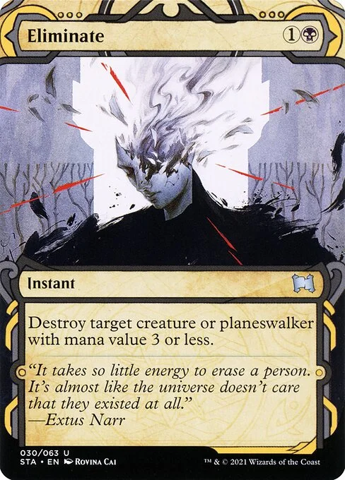Eliminate, carta Magic di tipo Instant illustrata da Rovina Cai
