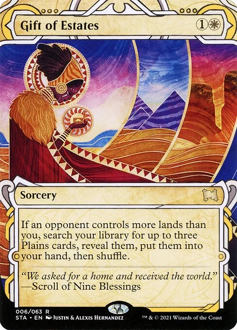 Gift of Estates, carta Magic di tipo Sorcery illustrata da Justin Hernandez & Alexis Hernandez