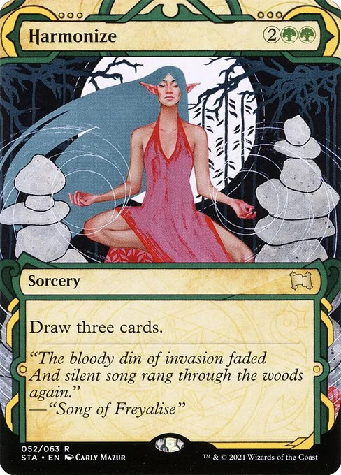 Harmonize, carta Magic di tipo Sorcery illustrata da Carly Mazur