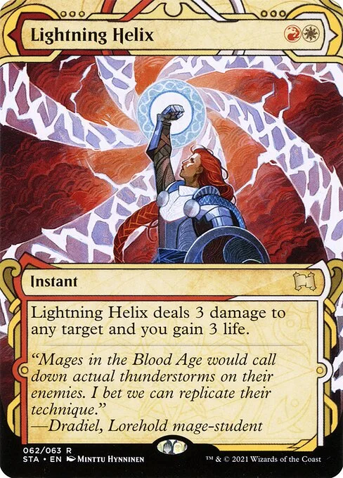 Lightning Helix, carta Magic di tipo Instant illustrata da Minttu Hynninen