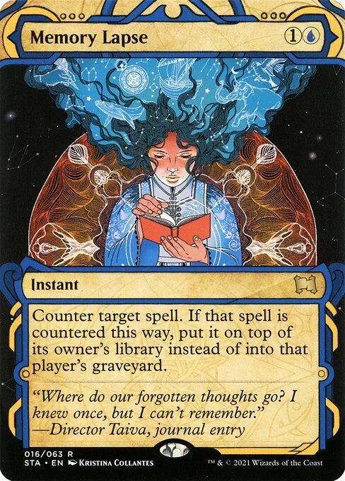 Memory Lapse, carta Magic di tipo Instant illustrata da Kristina Collantes
