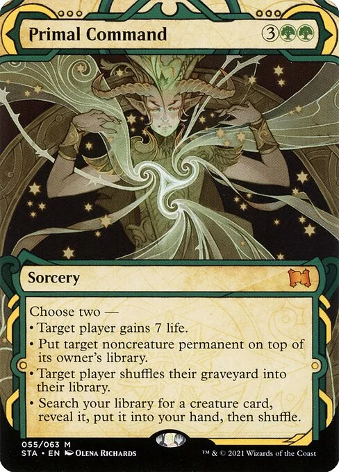 Primal Command, carta Magic di tipo Sorcery illustrata da Olena Richards