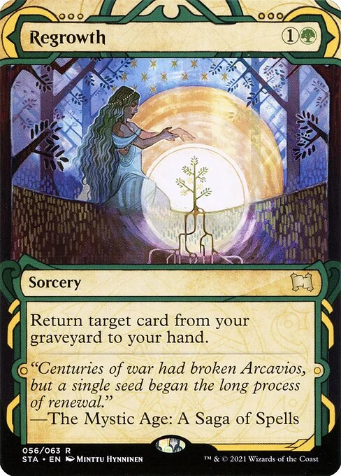 Regrowth, carta Magic di tipo Sorcery illustrata da Minttu Hynninen