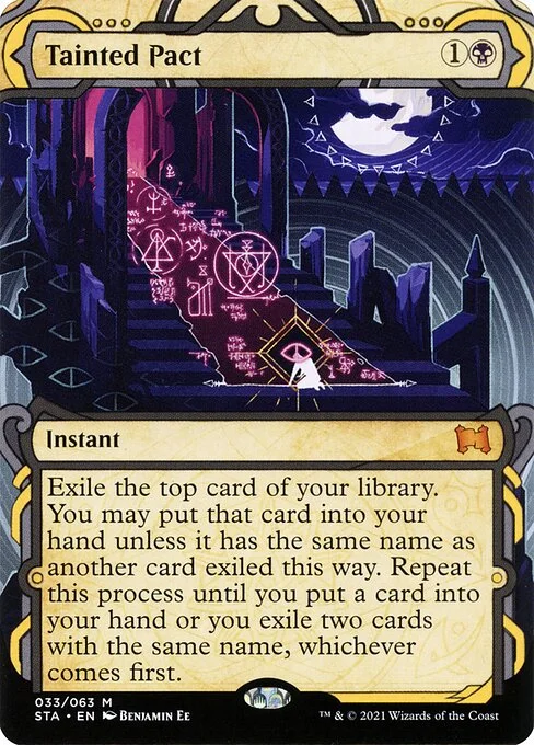 Tainted Pact, carta Magic di tipo Instant illustrata da Benjamin Ee