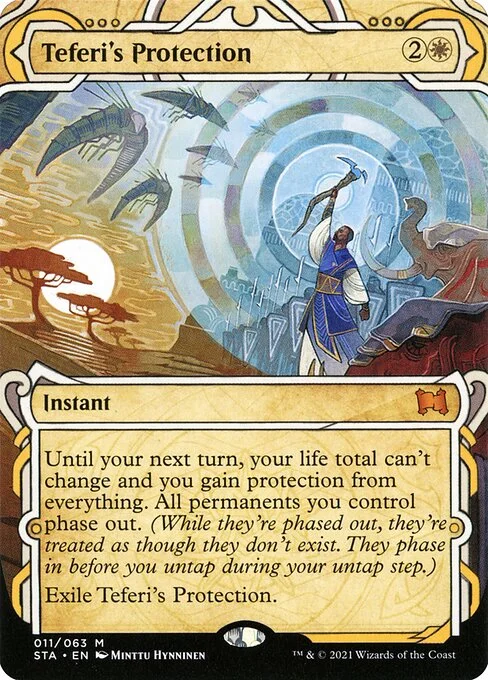 Teferi's Protection, carta Magic di tipo Instant illustrata da Minttu Hynninen