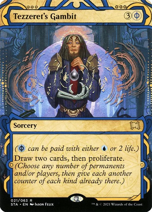 Tezzeret's Gambit, carta Magic di tipo Sorcery illustrata da Jason Felix