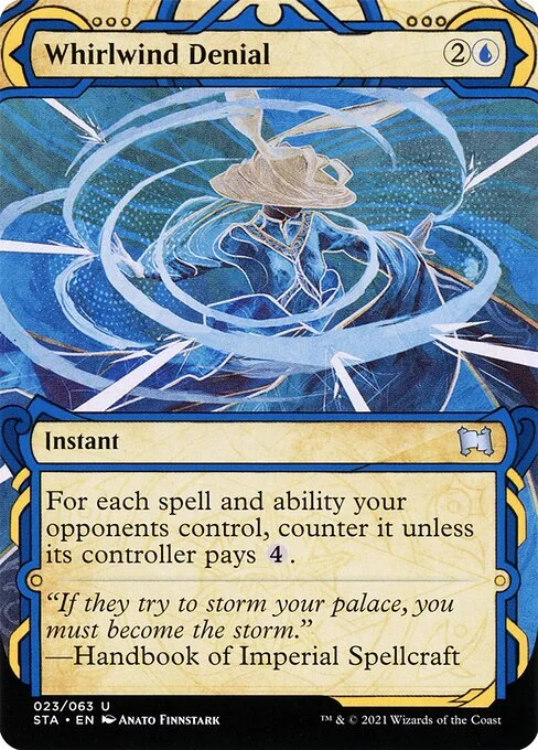 Whirlwind Denial, carta Magic di tipo Instant illustrata da Anato Finnstark