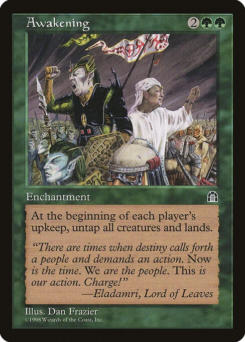 Awakening, carta Magic di tipo Enchantment illustrata da Dan Frazier