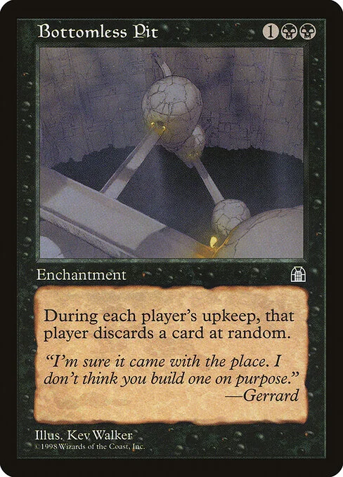 Bottomless Pit, carta Magic di tipo Enchantment illustrata da Kev Walker
