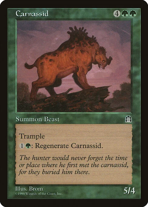 Carnassid, carta Magic di tipo Creature — Beast illustrata da Brom