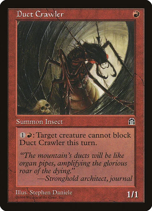 Duct Crawler, carta Magic di tipo Creature — Insect illustrata da Stephen Daniele