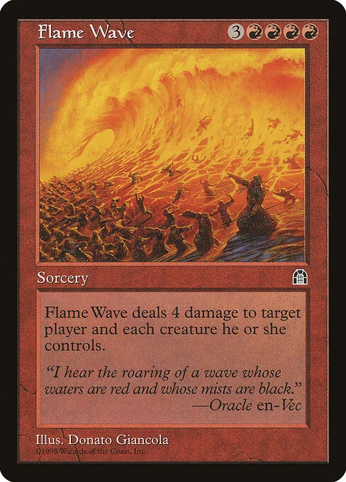 Flame Wave, carta Magic di tipo Sorcery illustrata da Donato Giancola