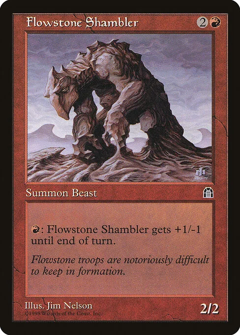 Flowstone Shambler, carta Magic di tipo Creature — Beast illustrata da Jim Nelson