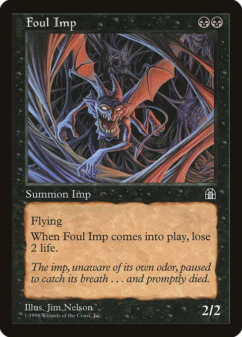 Foul Imp, carta Magic di tipo Creature — Imp illustrata da Jim Nelson