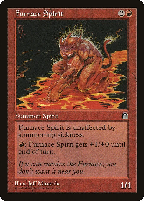 Furnace Spirit, carta Magic di tipo Creature — Spirit illustrata da Jeff Miracola
