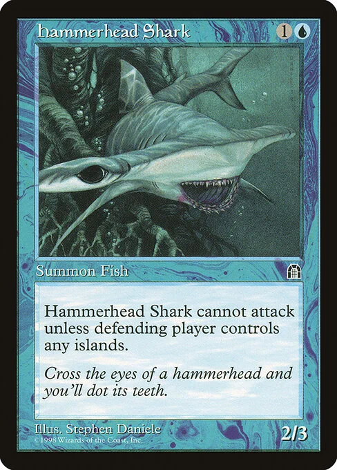 Hammerhead Shark, carta Magic di tipo Creature — Shark illustrata da Stephen Daniele