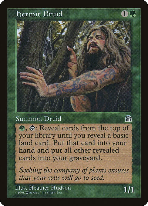 Hermit Druid, carta Magic di tipo Creature — Human Druid illustrata da Heather Hudson
