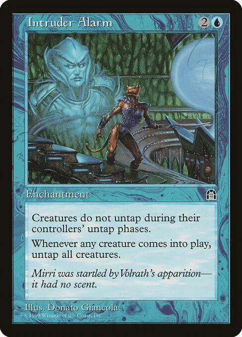 Intruder Alarm, carta Magic di tipo Enchantment illustrata da Donato Giancola