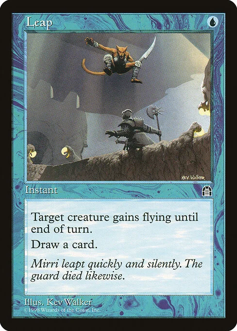 Leap, carta Magic di tipo Instant illustrata da Kev Walker