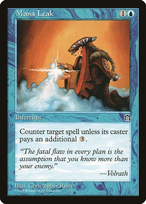 Mana Leak, carta Magic di tipo Instant illustrata da Christopher Rush