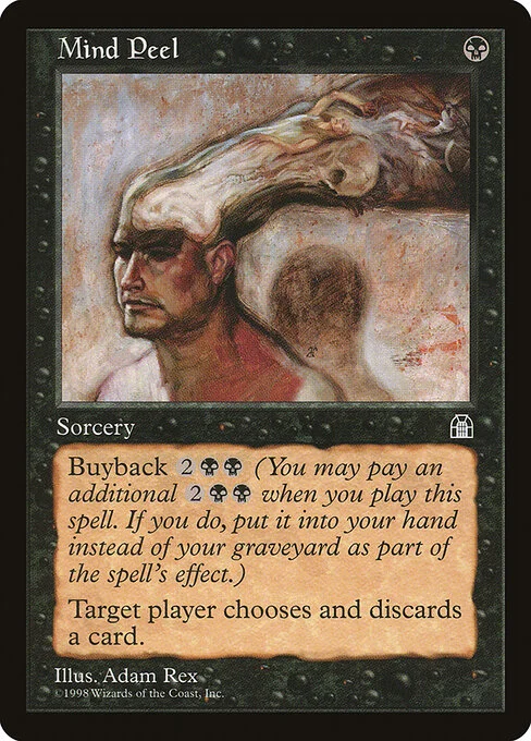 Mind Peel, carta Magic di tipo Sorcery illustrata da Adam Rex