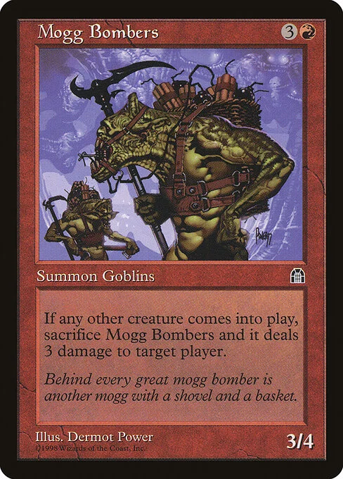 Mogg Bombers, carta Magic di tipo Creature — Goblin illustrata da Dermot Power