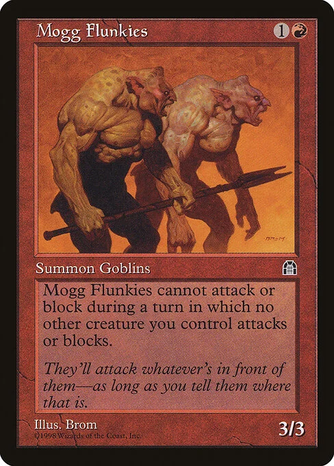 Mogg Flunkies, carta Magic di tipo Creature — Goblin illustrata da Brom