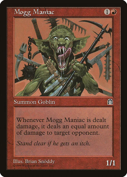 Mogg Maniac, carta Magic di tipo Creature — Goblin illustrata da Brian Snõddy