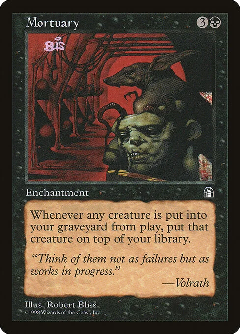Mortuary, carta Magic di tipo Enchantment illustrata da Robert Bliss