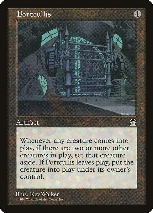 Portcullis, carta Magic di tipo Artifact illustrata da Kev Walker