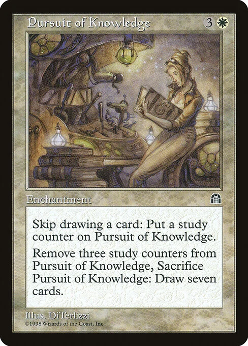 Pursuit of Knowledge, carta Magic di tipo Enchantment illustrata da DiTerlizzi
