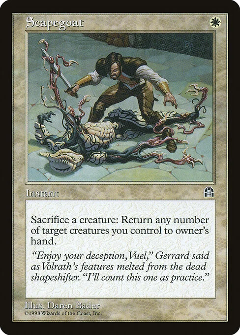 Scapegoat, carta Magic di tipo Instant illustrata da Daren Bader