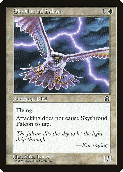 Skyshroud Falcon, carta Magic di tipo Creature — Bird illustrata da Mike Raabe