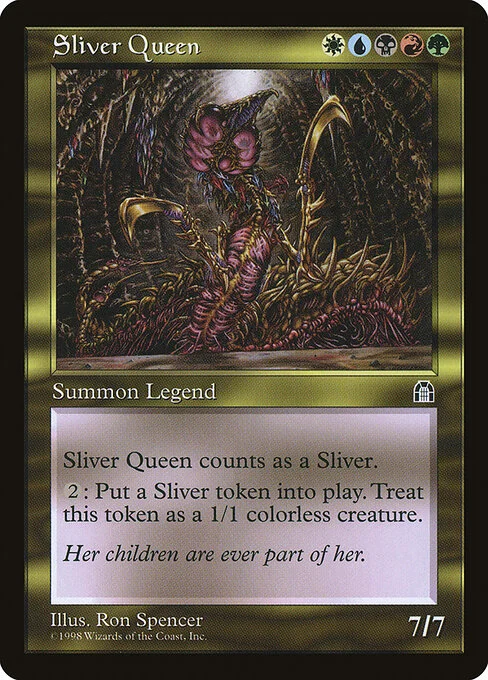 Sliver Queen, carta Magic di tipo Legendary Creature — Sliver illustrata da Ron Spencer