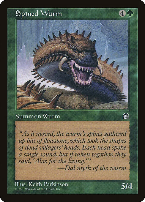 Spined Wurm, carta Magic di tipo Creature — Wurm illustrata da Keith Parkinson