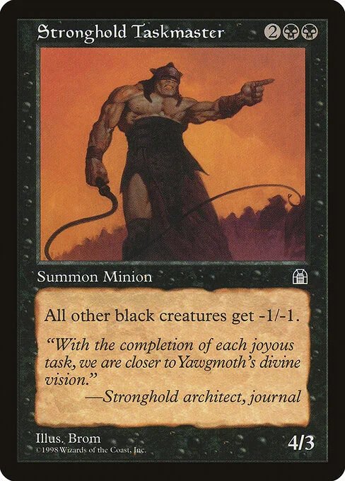 Stronghold Taskmaster, carta Magic di tipo Creature — Giant Minion illustrata da Brom