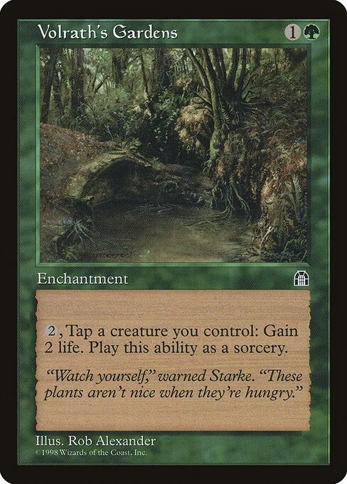 Volrath's Gardens, carta Magic di tipo Enchantment illustrata da Rob Alexander