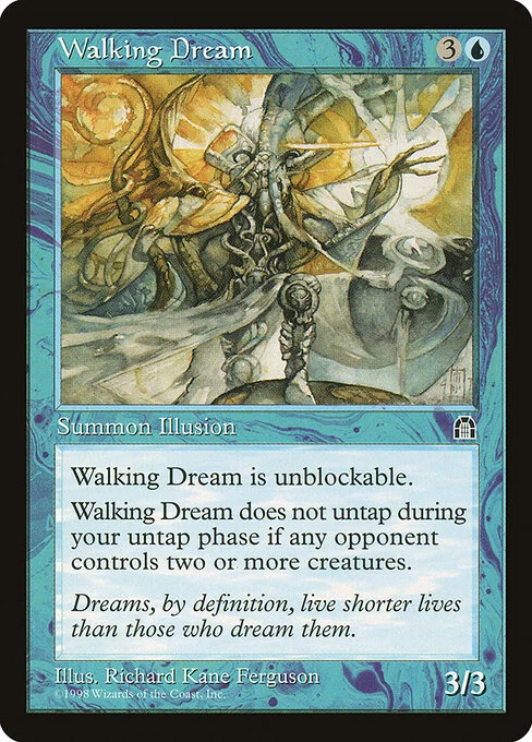Walking Dream, carta Magic di tipo Creature — Illusion illustrata da Richard Kane Ferguson