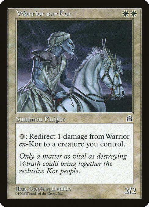 Warrior en-Kor, carta Magic di tipo Creature — Kor Warrior Knight illustrata da Stephen Daniele