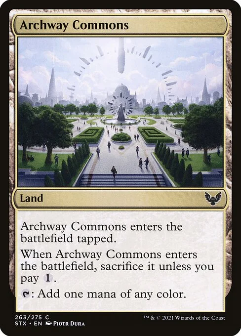 Archway Commons, carta Magic di tipo Land illustrata da Piotr Dura