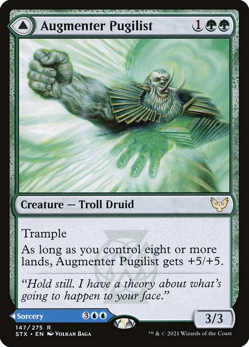 Augmenter Pugilist // Echoing Equation, carta Magic di tipo Creature — Troll Druid // Sorcery illustrata da Volkan Baǵa