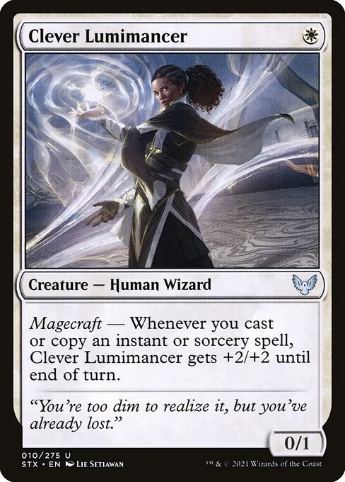 Clever Lumimancer, carta Magic di tipo Creature — Human Wizard illustrata da Lie Setiawan